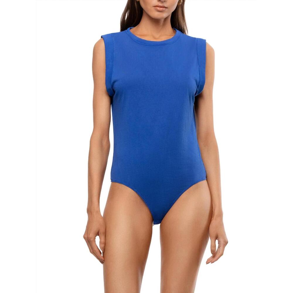 NEW BETRO SIMONE danny zuko bodysuit in cobalt blue